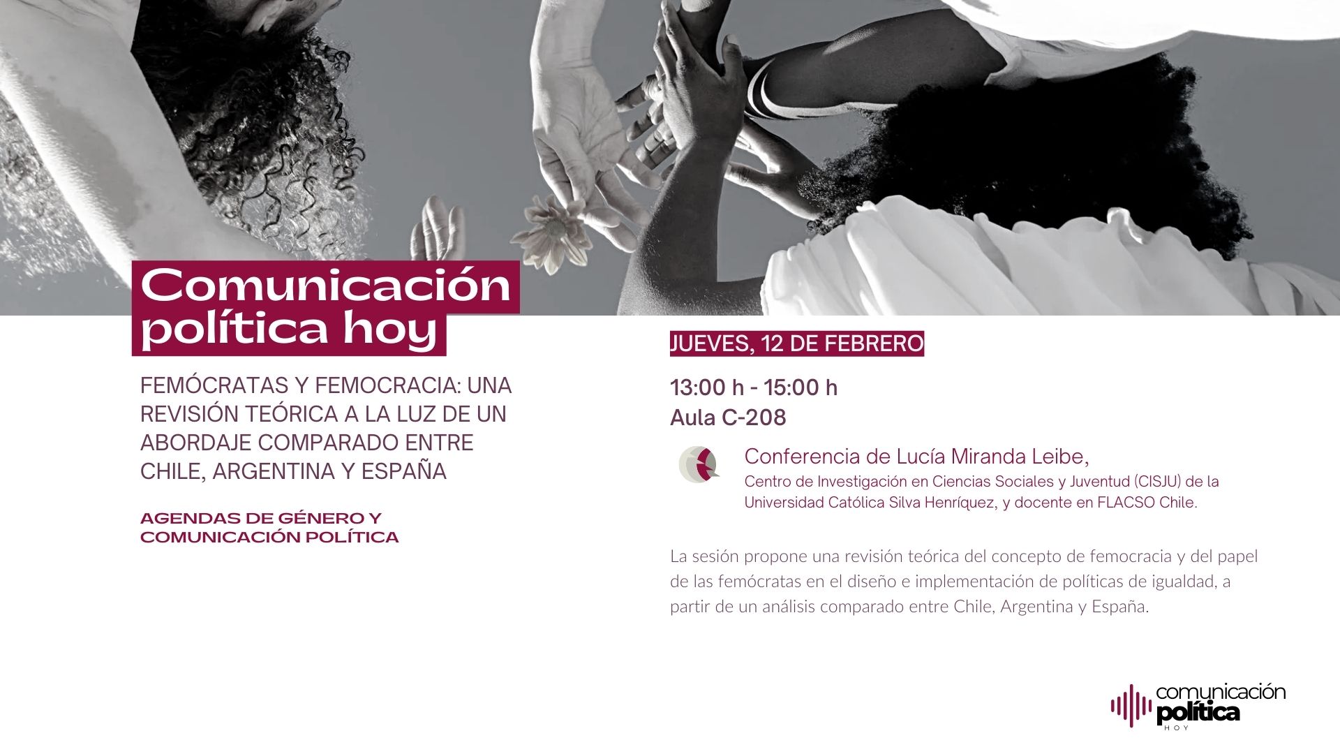 Conferencia: «Femócratas y femocracia: una revisión teórica desde un abordaje comparado entre Chile, Argentina y España»